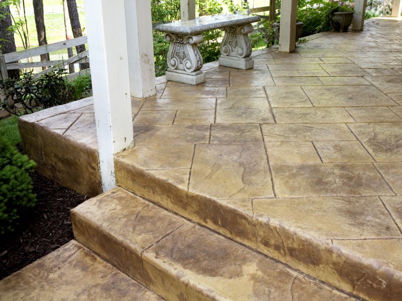 Stamped Concrete Patio Installation