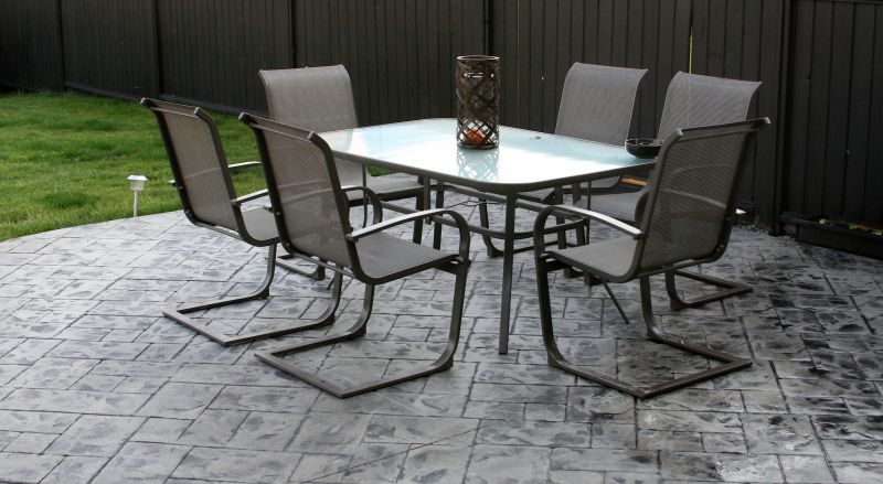 Stamped Patio Construction