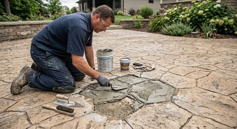 Decorative Concrete Repair in Pearland, TX